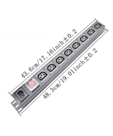 PDU horizontal de 8 tomas 110V - 250V