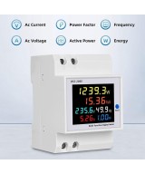 Monitor de Voltaje y Corriente Multifuncion para riel din AC40-300V 100A D52-2066