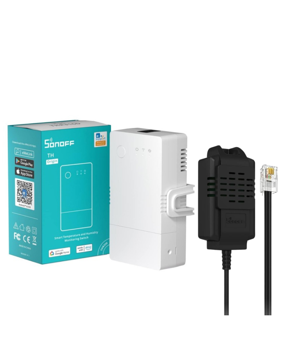 Termostato inteligente de temperatura y humedad THR316 SONOFF WIFI con sensor