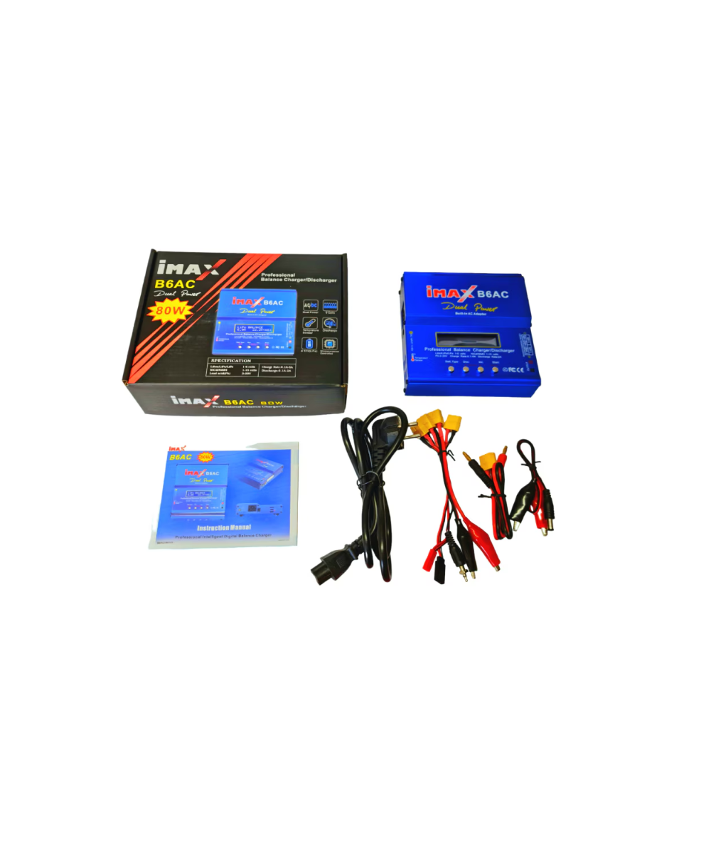 Cargador de batería tipo LiPo IMAX B6 AC 80W 6A 5000mAh
