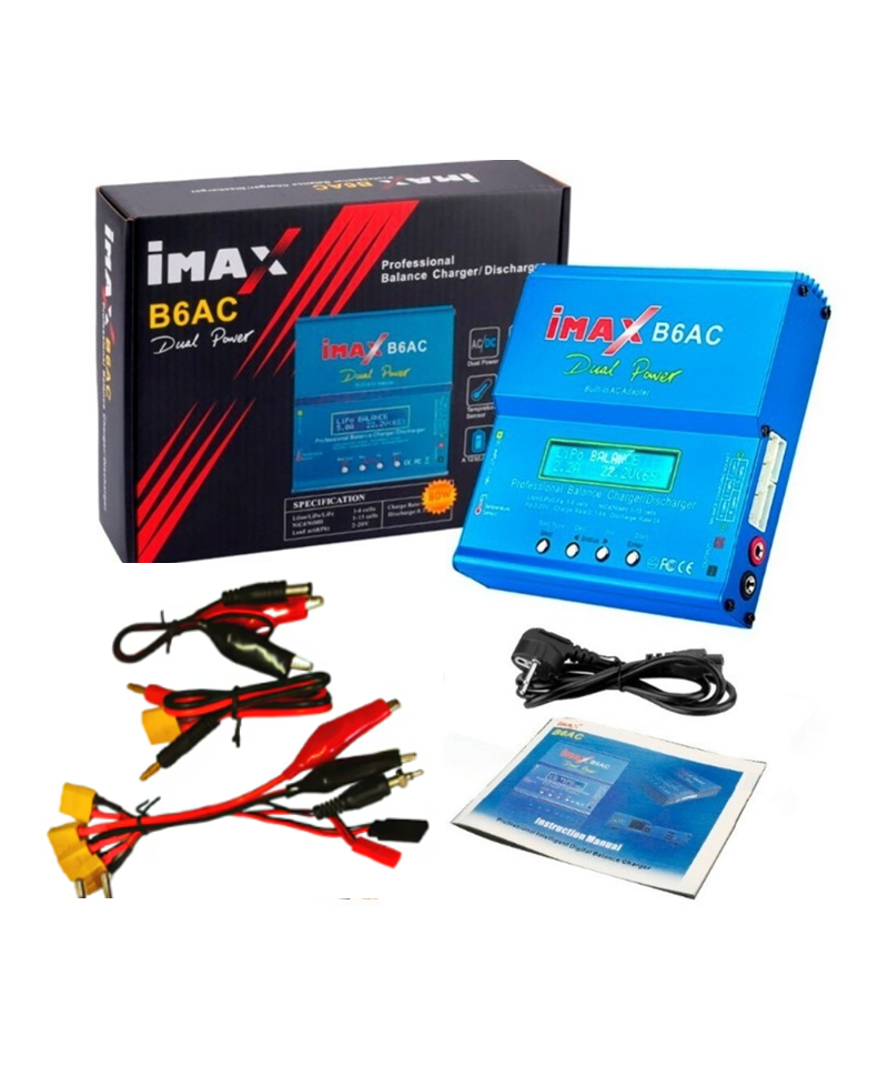 Cargador de batería tipo LiPo IMAX B6 AC 80W 6A 5000mAh