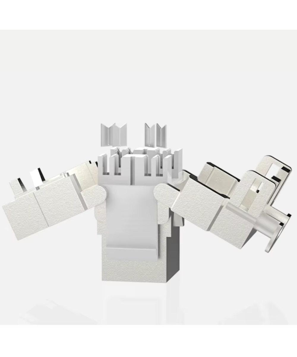 Conector hembra de red metalico blindado RJ45 CAT6A / cat 7