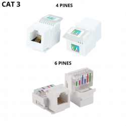 JACK RJ11 CAT3 4 y 6 pines