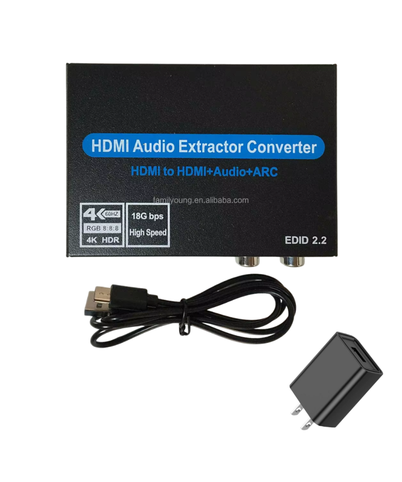 Separador de audio y video de HDMI a RCA/ HDMI/ Óptico