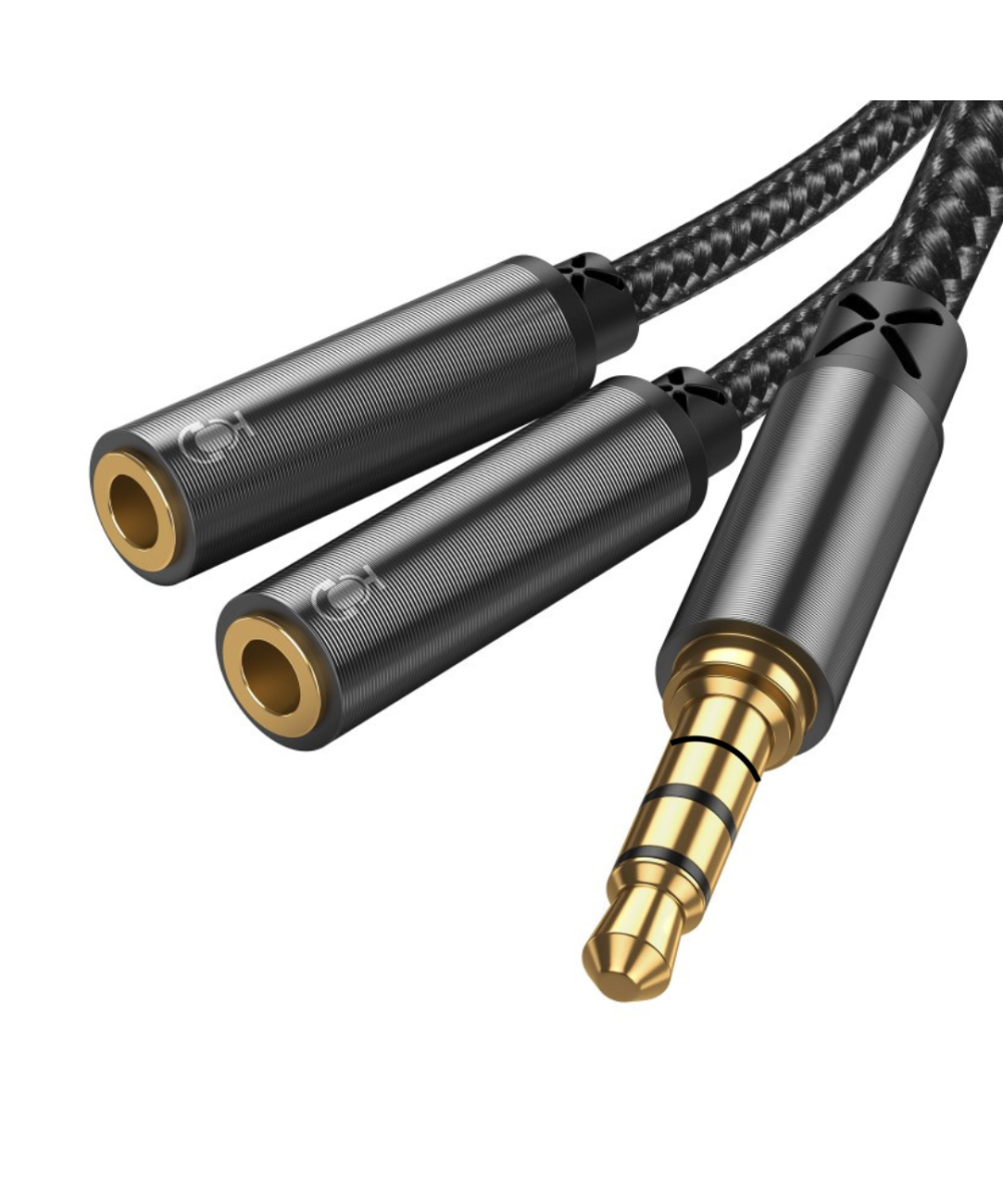 Separador de Audio para 2 Sets de Audifonos