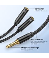 Separador de Audio para 2 Sets de Audifonos