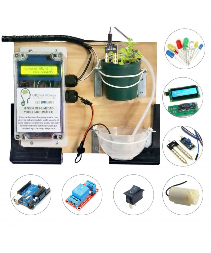 Proyecto Riego Automático con Sensor de humedad de suelo