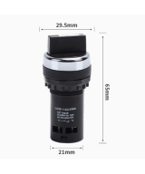 Boton industrial 2 y 3 posiciones negro