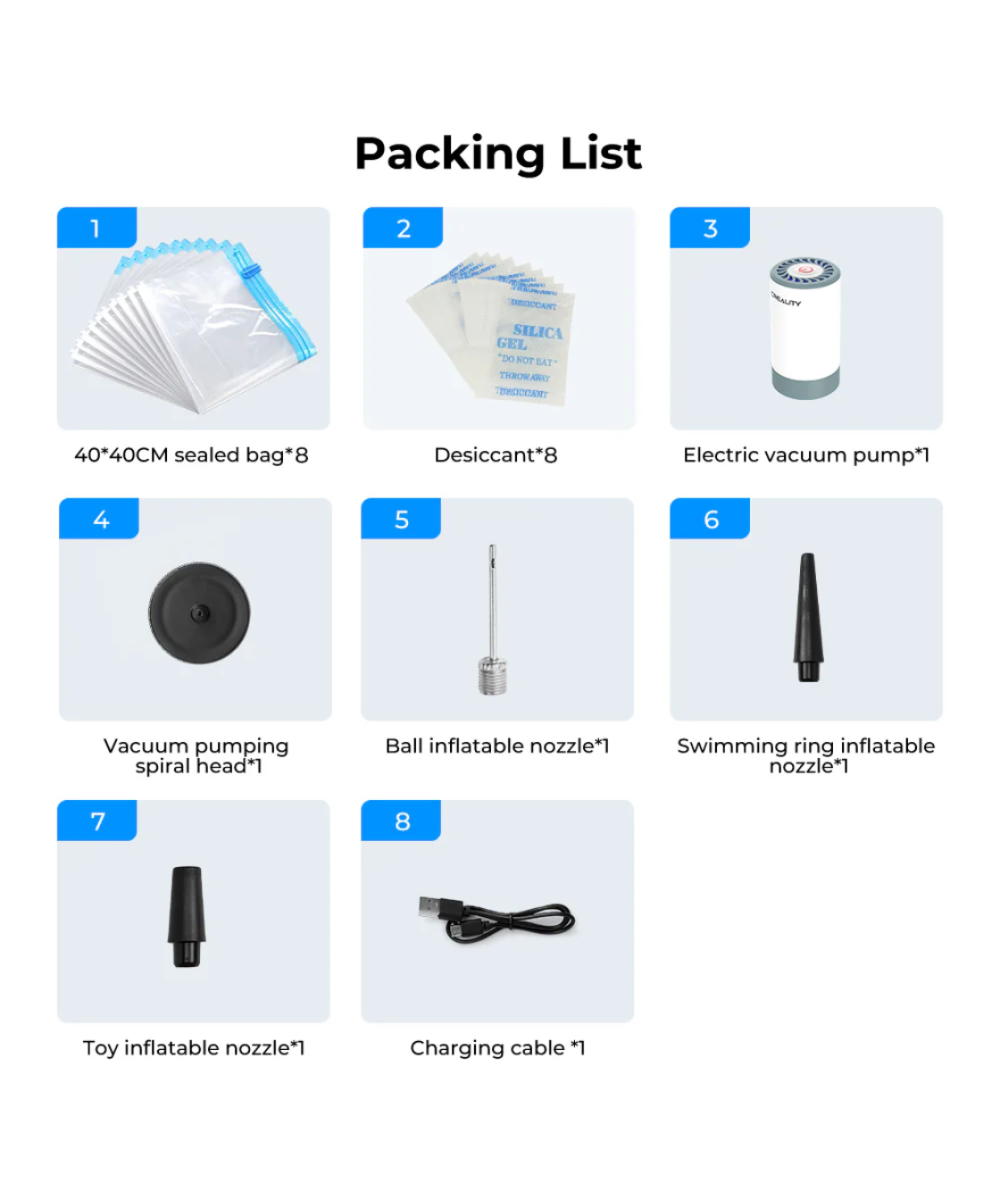 Kit de almacenamiento al vacío de filamentos Creality