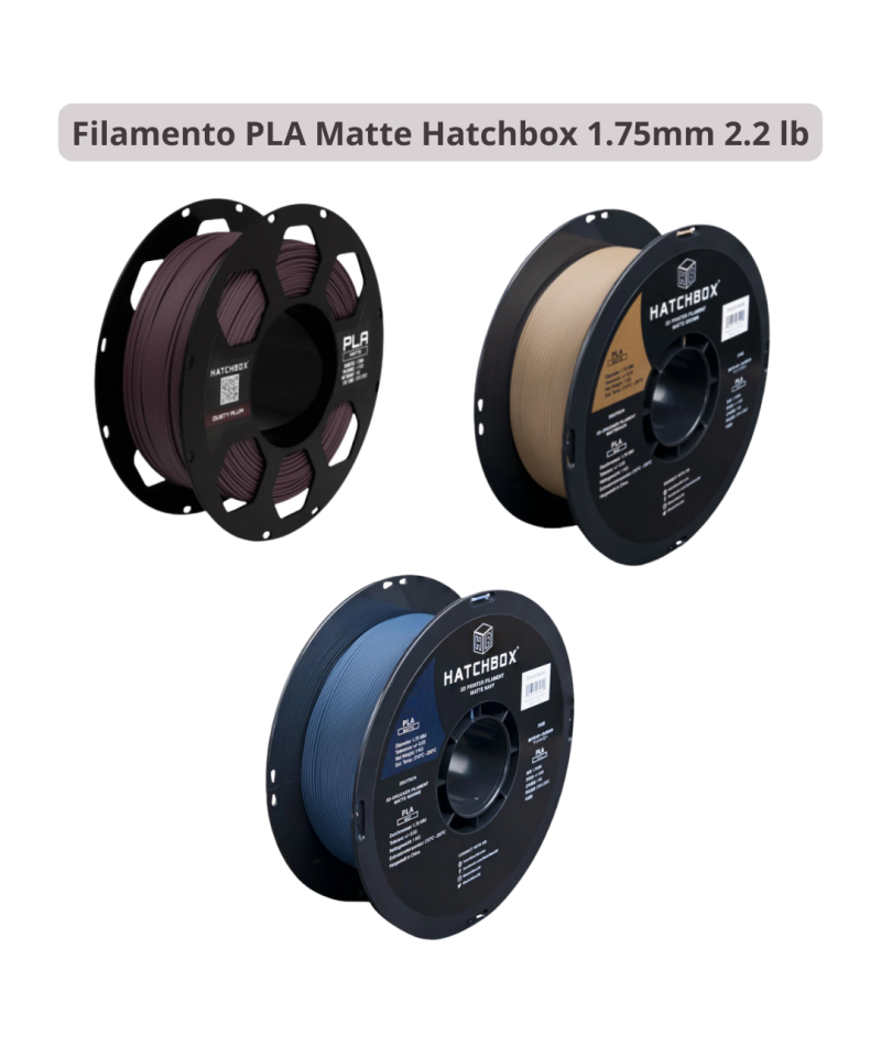 Filamento PLA Matte Hatchbox 1.75mm 2.2 lb