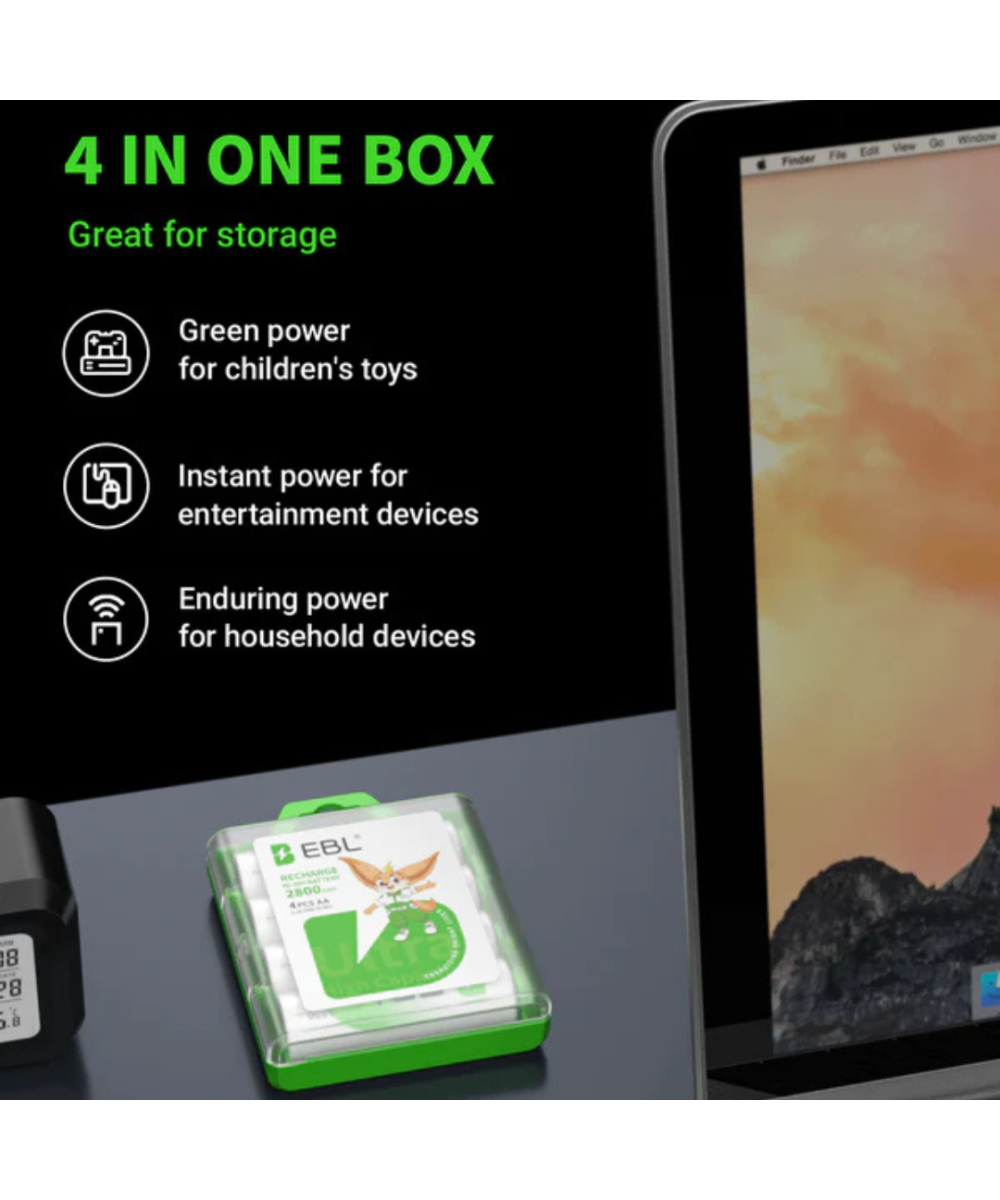 Baterías Recargables AAA 1100mAh EBL (4U)