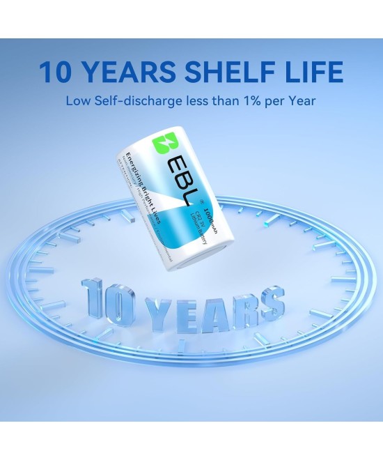Batería de litio no recargable EBL CR2 3V 1000mAh