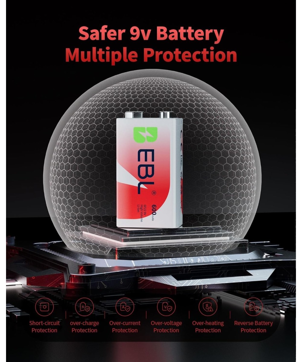 Bateria recargable de 9V EBL 600MAH