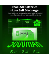 Bateria recargable tipo C de 1.2V EBL 5000mAh
