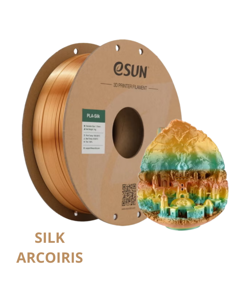 FILAMENTO PLA+ ESUN 1.75MM 1KG SILK ARCOIRIS