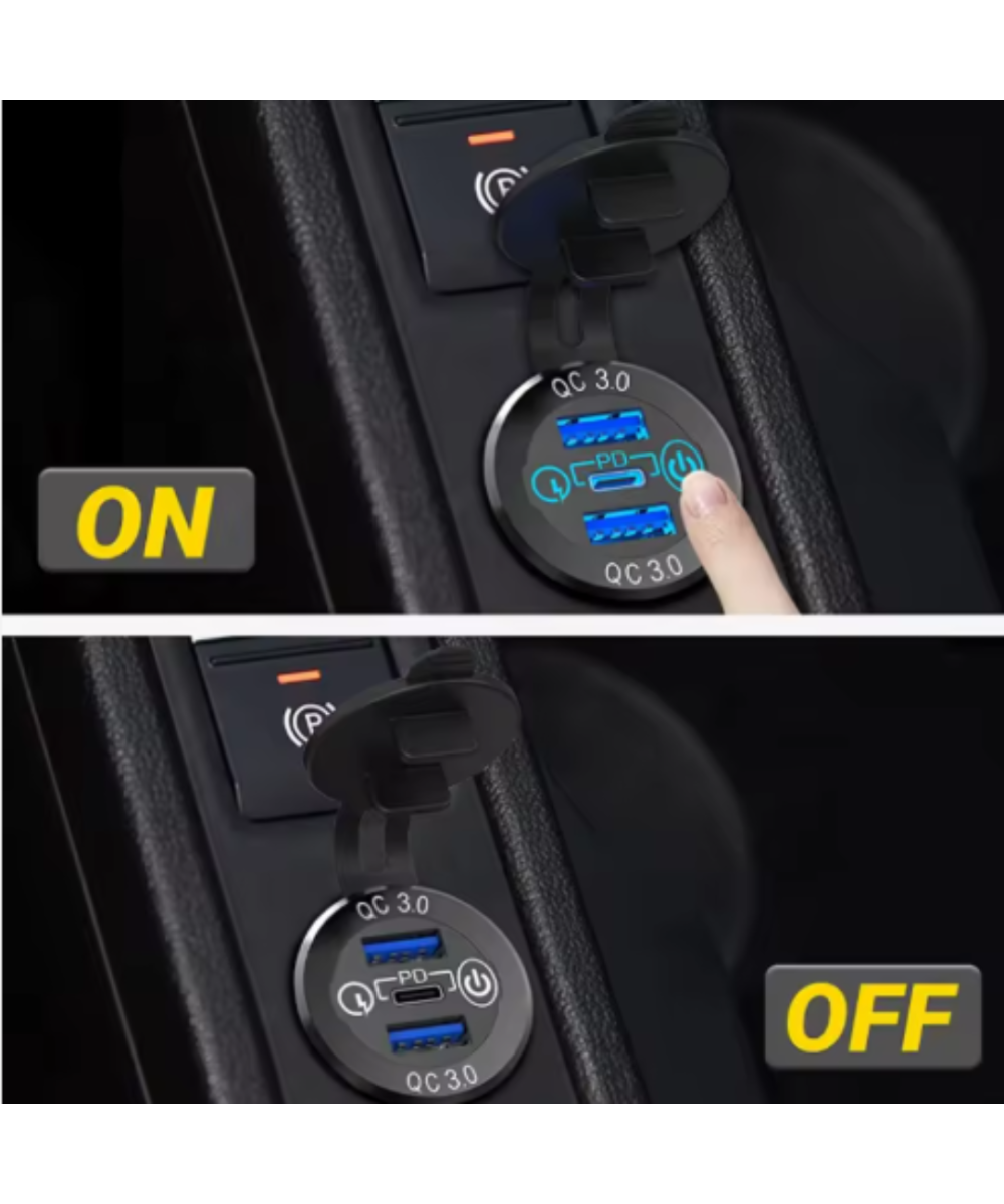 Enchufe Cargador de Coche Dual USB 12V-24V