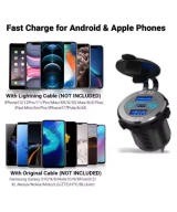 Enchufe Cargador de Coche Dual USB 12V-24V