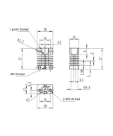 Disipador de calor para impresora CR10 27x20x12 mm 1,75 mm