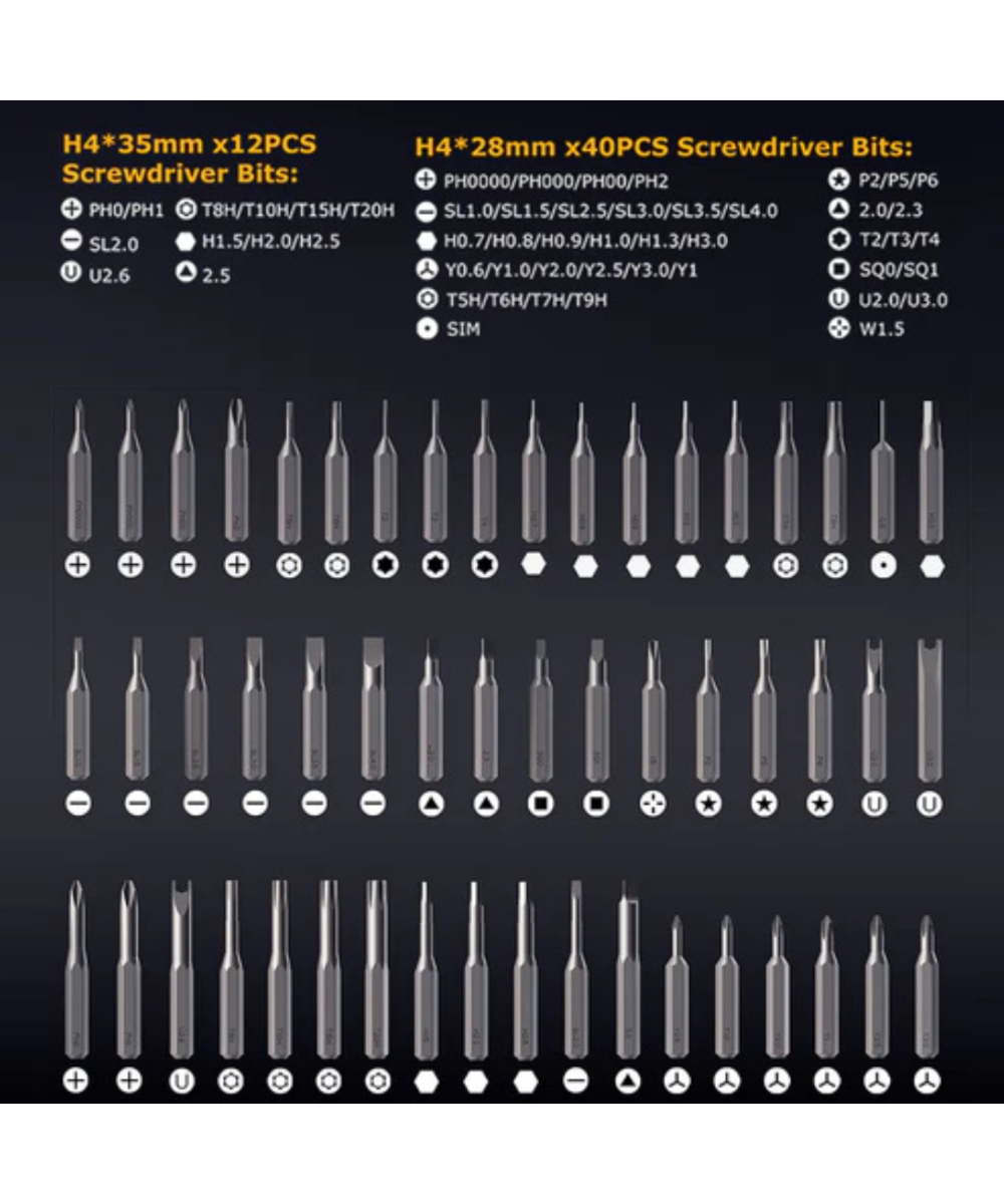 Kit de destornillador de precision recargable 57 en 1