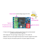 Interruptor de retardo con temporizador DC 12V