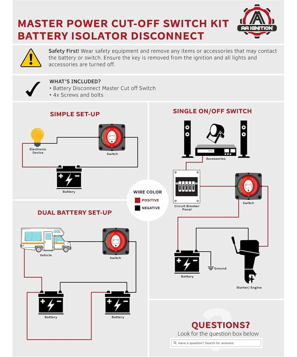 Interruptor selector de bateria 275A