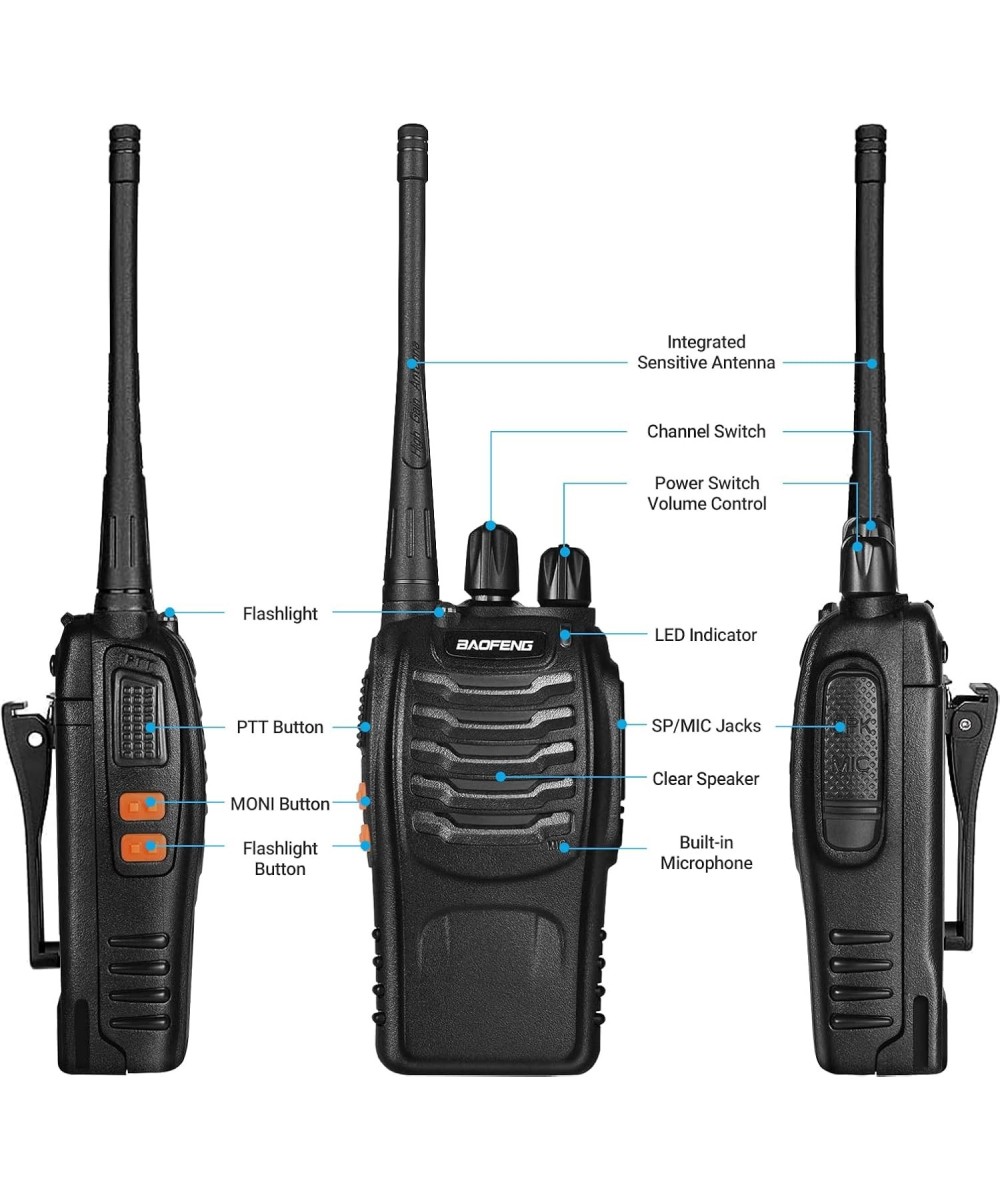 KIT DE 2 WALKIE TALKIE 888S DE LARGO ALCANCE 5KM Baofeng
