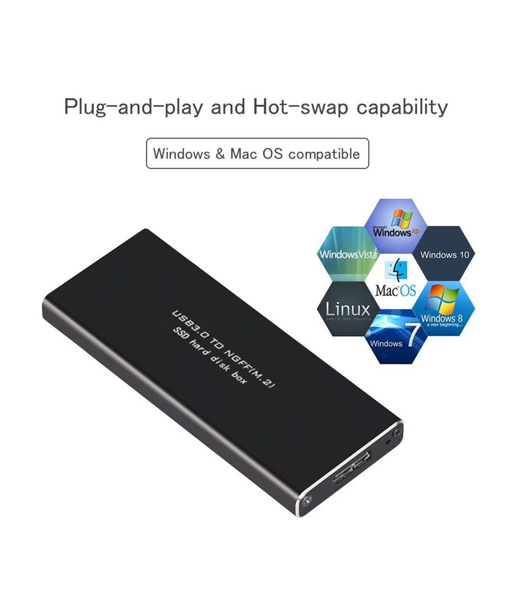 Adaptador para disco duro NGFF M.2 SATA SSD a USB 3.1 Tipo C, USB 3.0 a M.2 NGFF