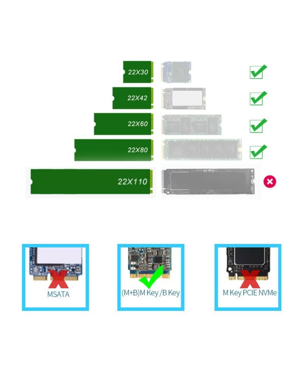 Adaptador para disco duro NGFF M.2 SATA SSD a USB 3.1 Tipo C, USB 3.0 a M.2 NGFF