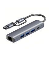 Adaptador de red y HUB RJ45 a USB / USB-C