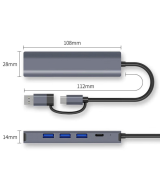Adaptador de red y HUB RJ45 a USB / USB-C