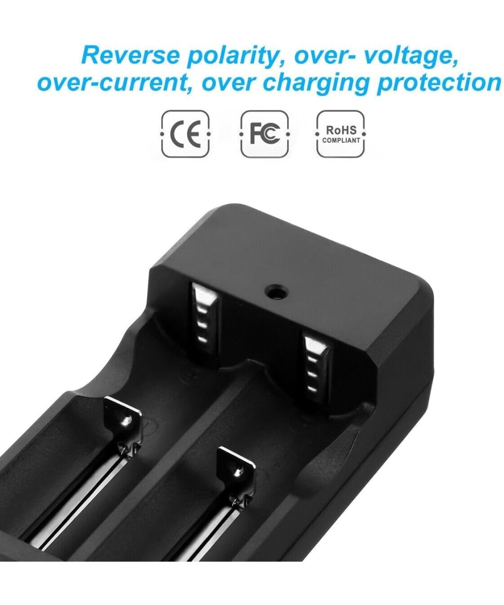 Cargador doble de baterías de litio 18650/16340/26650/14500 3.7V 800mAh