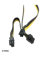 Splitter para tarjeta grafica PCIe de 6 y 8 pines macho a 2 salidas 8 pines (6+2)