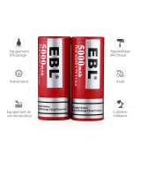 Bateria Recargable EBL 5000 mah 3.7 v INR26650