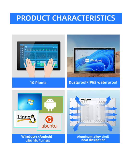 Monitor (pantalla led) industrial de 10'1 pulgadas