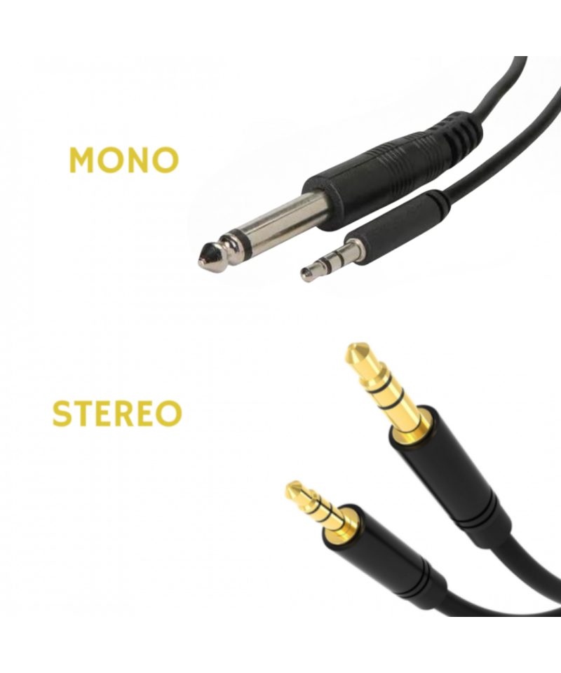 Cable para audio 3.5mm a (6.35mm) 1/4 stereo / mono 2M