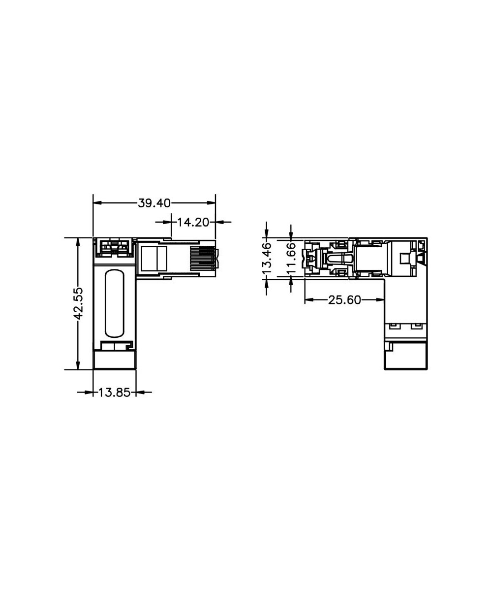 Conector industrial RJ45 4 pines PROFINET Siemens lineal / 90 grados