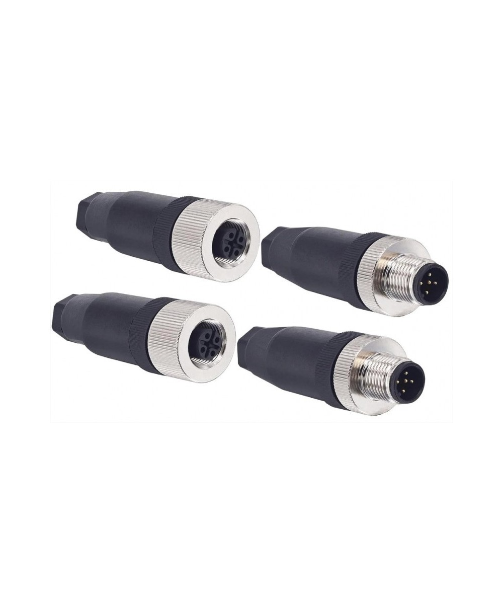 Conector industrial IP67 impermeable tipo aviador de 5 pines M12 macho/hembra 11.98mm