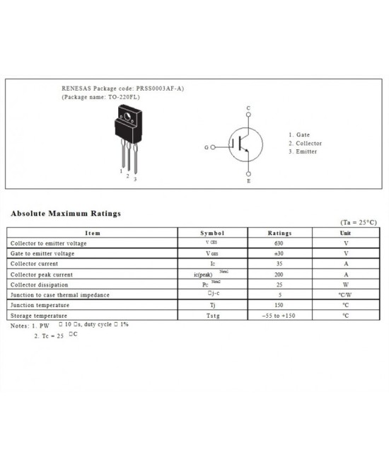 Transistor MOSFET RJP63K2 TO-263