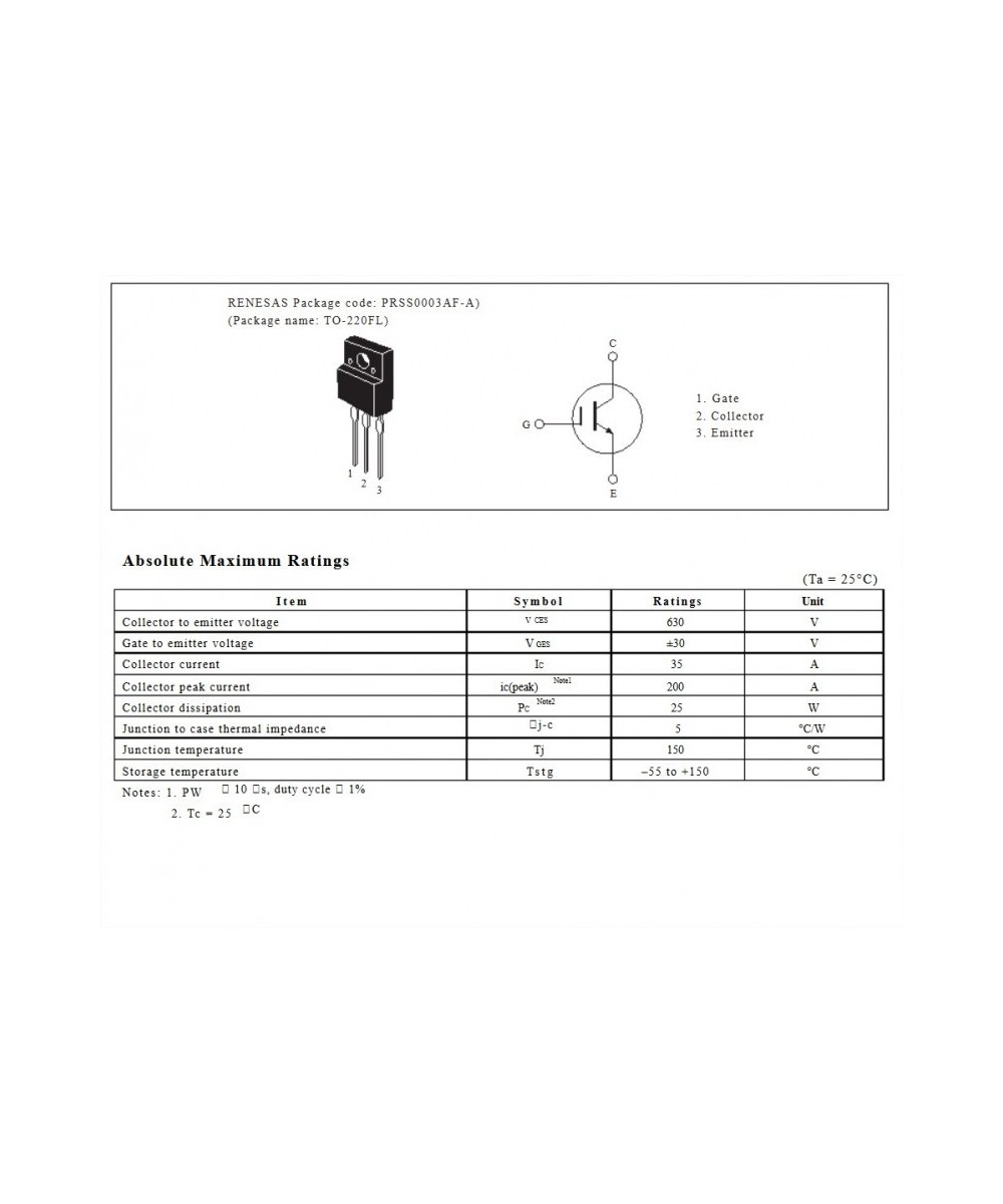 Transistor MOSFET RJP63K2 TO-263