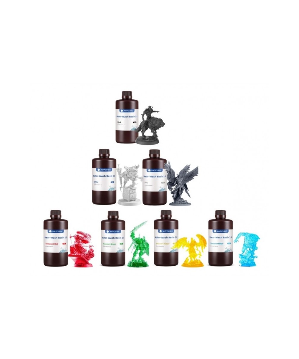 Resina anycubic Lavable 2.0 1000g 1KG para impresoras 3D