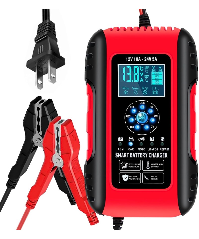 Cargador de bateria E-FAST 12V/24v 10A