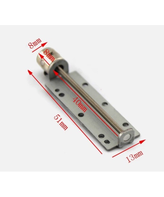 Riel Deslizante con Mini Motor Paso a Paso 2 Fases 50mm