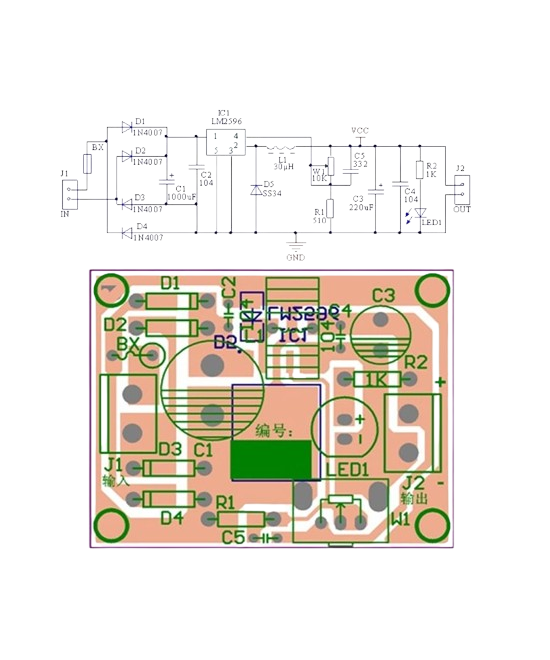Modulo regulador de voltaje descendente LM2596 3.2-40V 3A DIY