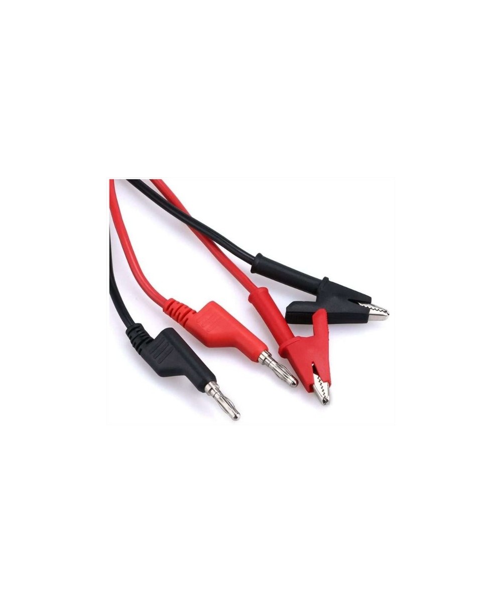 Cable para pruebas 4mm punta banana/lagartija 1 metro