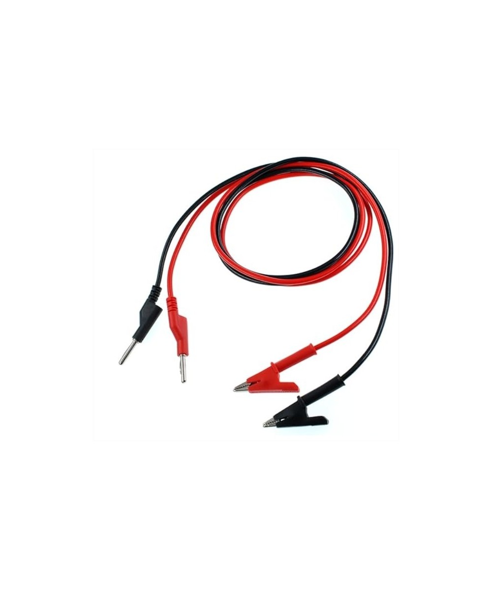 Cable para pruebas 4mm punta banana/lagartija 1 metro