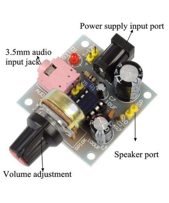 tarjeta amplificador de audio LM386 3-12V
