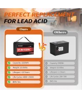 Batería de ciclo profundo LiFePO4 de 12 V  150 Ah recargable DUMFUNME