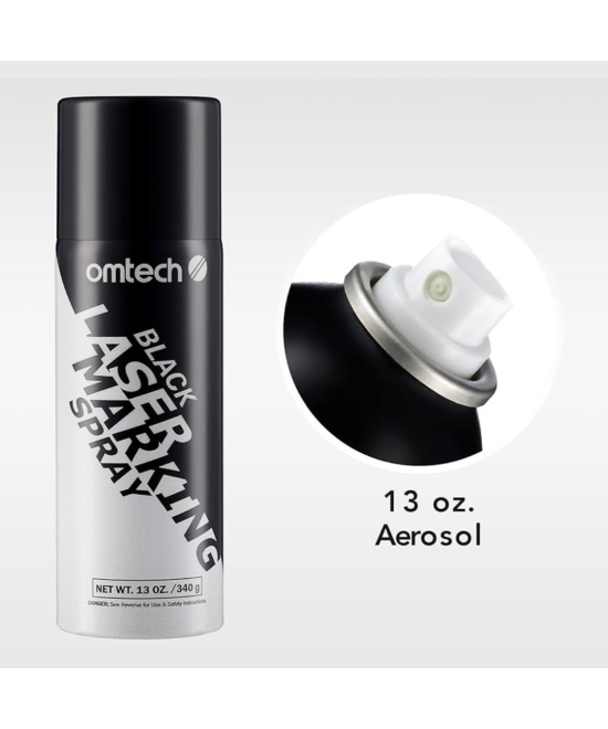 Spray OMTECH para grabadora laser color negro 8oz / 13oz