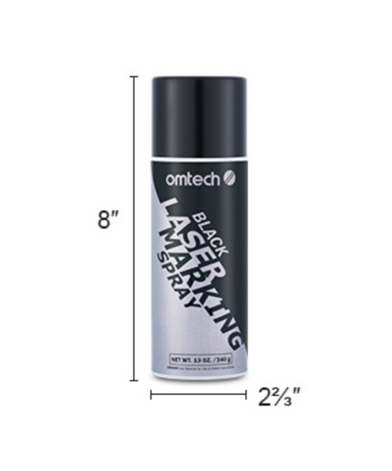 Spray OMTECH para grabadora laser color negro 8oz / 13oz