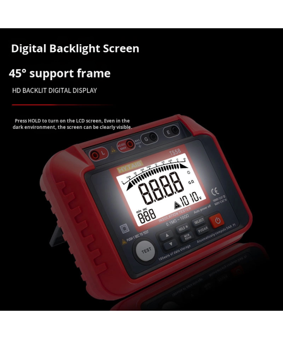 Medidor de resistencia de aislamientos de equipos Hytais TS68